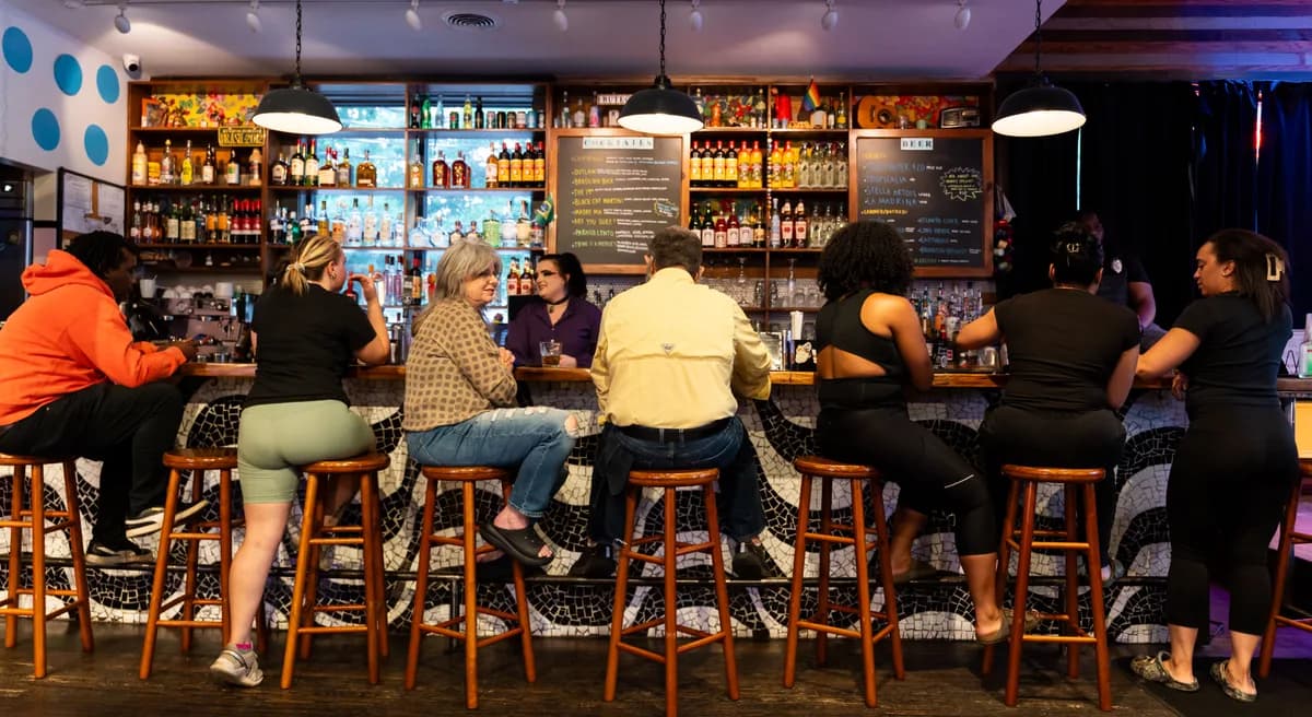 Interior of Southern Feedstore food hall in East Atlanta Village